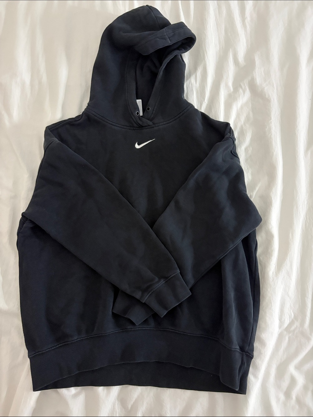 Nike Black Hoodie with White Swoosh